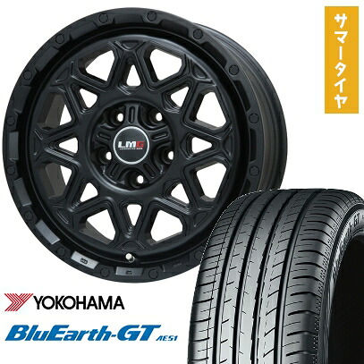 【取付対象】205/65R16 夏タイヤ ホイール4本セット ヤリスクロス YOKOHAMA ブルーアース GT AE51 LEHRMEISTER LMG モンタグナ(マットブラック) 16インチ【送料無料】｜アークタイヤ 店