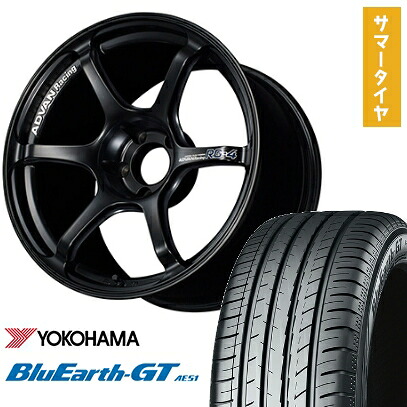 【取付対象】225/40R18 夏タイヤ ホイール4本セット YOKOHAMA ブルーアース GT AE51 (5/114車用) YOKOHAMA アドバンレーシング RG4 18インチ【送料無料】