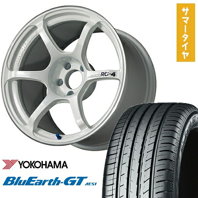 【取付対象】225/40R18 夏タイヤ ホイール4本セット YOKOHAMA ブルーアース GT AE51 (5/114車用) YOKOHAMA アドバンレーシング RG4 18インチ【送料無料】