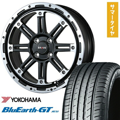 【取付対象】185/60R16 夏タイヤ ホイール4本セット YOKOHAMA ブルーアース GT AE51 (4/100車用) BLEST バーンズテック ブレイブストリーム 16インチ【送料無料】