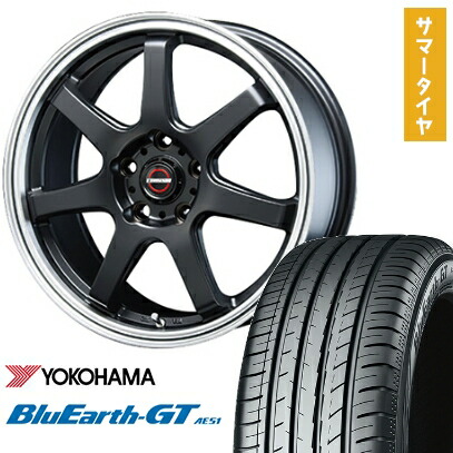 【取付対象】195/60R16 夏タイヤ ホイール4本セット YOKOHAMA ブルーアース GT AE51 (5/114車用) BLEST ユーロマジック タイプS-07 16インチ【送料無料】