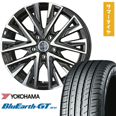 【取付対象】195/60R17 夏タイヤ ホイール4本セット ライズ/ロッキー（ハイブリッド） YOKOHAMA ブルーアース GT AE51 KYOHO スマック レジーナ 17インチ【送料無料】