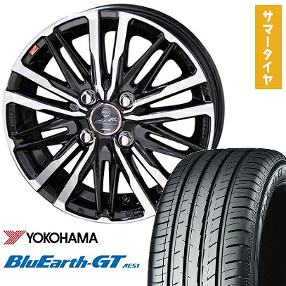 【取付対象】185/60R16 夏タイヤ ホイール4本セット YOKOHAMA ブルーアース GT AE51 (4/100車用) KYOHO スマック クレスト 16インチ【送料無料】