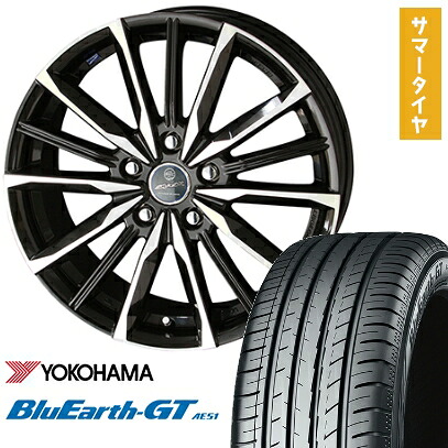 【取付対象】195/65R15 夏タイヤ ホイール4本セット YOKOHAMA ブルーアース GT AE51 (5/100車用) KYOHO スマック プライム ヴァルキリー 15インチ【送料無料】