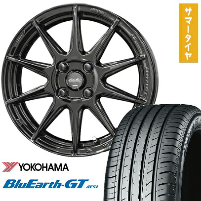 【取付対象】175/65R15 夏タイヤ ホイール4本セット YOKOHAMA ブルーアース GT AE51 (4/100車用) KYOHO サーキュラー C10R 15インチ【送料無料】