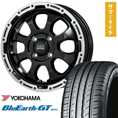 【取付対象】175/60R16 夏タイヤ ホイール4本セット YOKOHAMA ブルーアース GT AE51 (4/100車用) HOT STUFF マッドクロス グレイス 16インチ【送料無料】