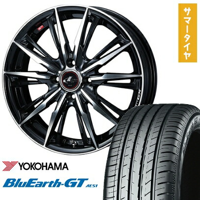 【取付対象】175/65R15 夏タイヤ ホイール4本セット YOKOHAMA ブルーアース GT AE51 (4/100車用) WEDS レオニス GX 15インチ【送料無料】