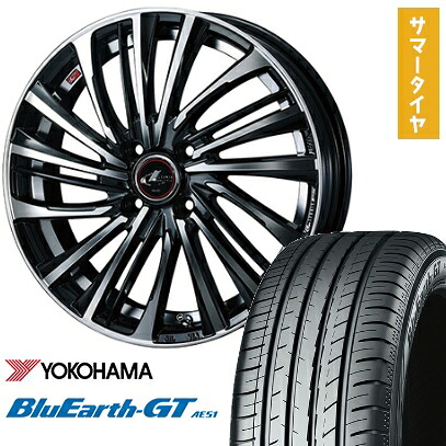 【取付対象】195/50R16 夏タイヤ ホイール4本セット YOKOHAMA ブルーアース GT AE51 (4/100車用) WEDS レオニス FS 16インチ【送料無料】