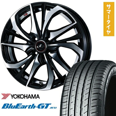 【取付対象】195/50R16 夏タイヤ ホイール4本セット YOKOHAMA ブルーアース GT AE51 (4/100車用) WEDS レオニス TE 16インチ【送料無料】