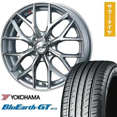 【取付対象】205/50R17 夏タイヤ ホイール4本セット YOKOHAMA ブルーアース GT AE51 (4/100車用) WEDS レオニス MX 17インチ【送料無料】