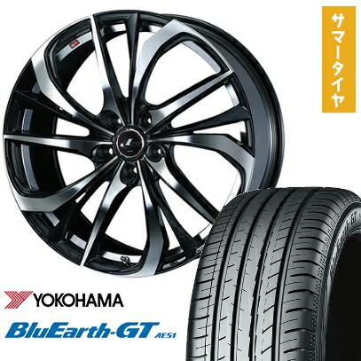 【取付対象】195/60R17 夏タイヤ ホイール4本セット ライズ/ロッキー（ハイブリッド） YOKOHAMA ブルーアース GT AE51 WEDS レオニス TE 17インチ【送料無料】