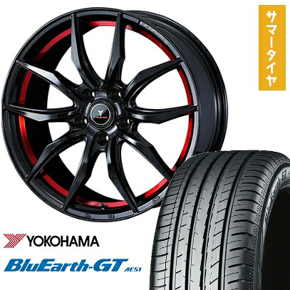 【取付対象】215/55R17 夏タイヤ ホイール4本セット YOKOHAMA ブルーアース GT AE51 (5/114車用) WEDS ノヴァリス ローグ VF 17インチ【送料無料】