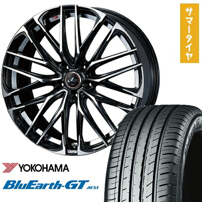 【取付対象】215/45R18 夏タイヤ ホイール4本セット YOKOHAMA ブルーアース GT AE51 (5/114車用) WEDS レオニス SK 18インチ【送料無料】