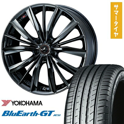 【取付対象】225/50R18 夏タイヤ ホイール4本セット YOKOHAMA ブルーアース GT AE51 (5/114車用) WEDS レオニス VX 18インチ【送料無料】|アークタイヤ 店