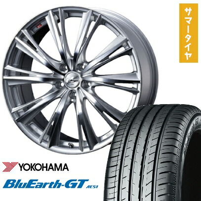 【取付対象】215/40R18 夏タイヤ ホイール4本セット プリウス YOKOHAMA ブルーアース GT AE51 WEDS レオニス WX 18インチ【送料無料】