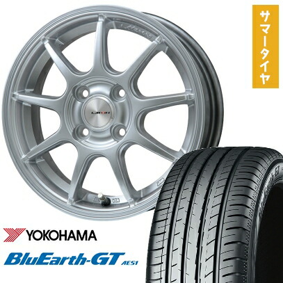 【取付対象】175/60R16 夏タイヤ ホイール4本セット YOKOHAMA ブルーアース GT AE51 (4/100車用) LEHRMEISTER LMスポーツLM-QR ハイパーシルバー 16インチ【送料無料】