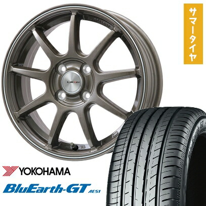 【取付対象】185/60R15 夏タイヤ ホイール4本セット シエンタ 5穴/100 YOKOHAMA ブルーアース GT AE51 LEHRMEISTER LMスポーツLM-QR ブロンズ/ラインポリッシュ 15インチ【送料無料】
