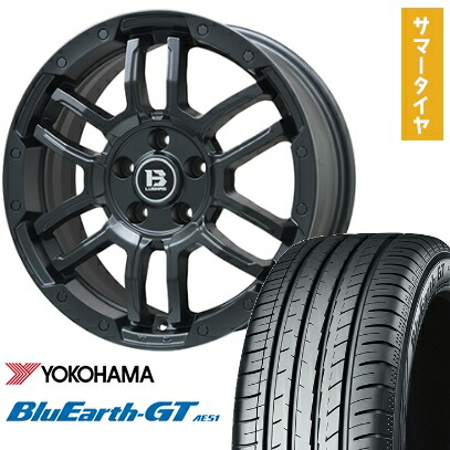 【取付対象】225/45R18 夏タイヤ ホイール4本セット YOKOHAMA ブルーアース GT AE51 (5/114車用) BIGWAY B-LUGNAS FRD(マットブラック) 18インチ【送料無料】 98,175円