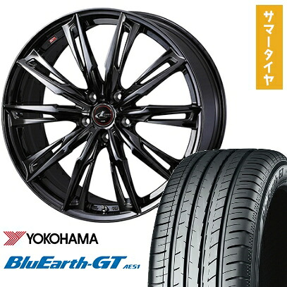 【取付対象】225/45R19 夏タイヤ ホイール4本セット YOKOHAMA ブルーアース GT AE51 (5/114車用) WEDS レオニス GX 19インチ【送料無料】