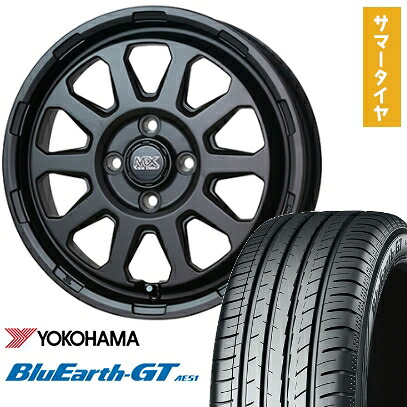 【取付対象】185/65R14 夏タイヤ ホイール4本セット YOKOHAMA ブルーアース GT AE51 (4/100車用) HOT STUFF マッドクロス レンジャー 14インチ【送料無料】