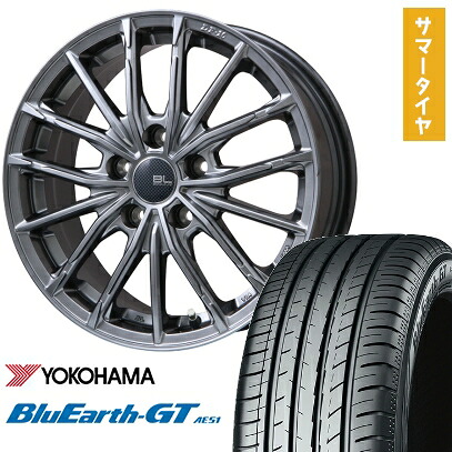 【取付対象】205/60R16 夏タイヤ ホイール4本セット YOKOHAMA ブルーアース GT AE51 (5/114車用) BRANDLE-LINE DF-10M ハイパーグレー 16インチ【送料無料】
