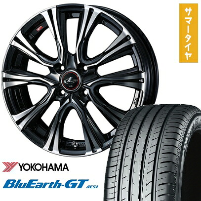 【取付対象】205/50R17 夏タイヤ ホイール4本セット YOKOHAMA ブルーアース GT AE51 (4/100車用) WEDS レオニス VR 17インチ【送料無料】