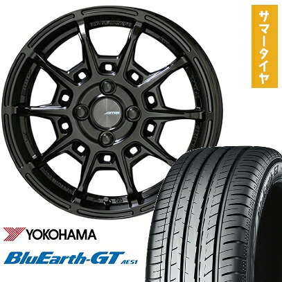 【取付対象】195/45R16 夏タイヤ ホイール4本セット YOKOHAMA ブルーアース GT AE51 (4/100車用) KYOHO ガレルナ レフィーノ 16インチ【送料無料】