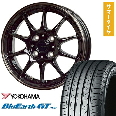 【取付対象】185/60R16 夏タイヤ ホイール4本セット YOKOHAMA ブルーアース GT AE51 (4/100車用) HOT STUFF ジースピード P-07 16インチ【送料無料】