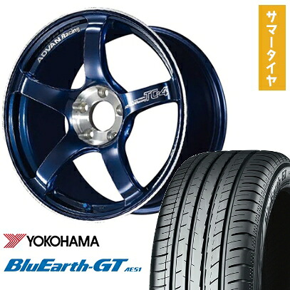 【取付対象】225/40R18 夏タイヤ ホイール4本セット (5/114車用) YOKOHAMA ブルーアース GT AE51 ヨコハマ アドバンレーシング TC4 SE 18インチ【送料無料】|アークタイヤ 店