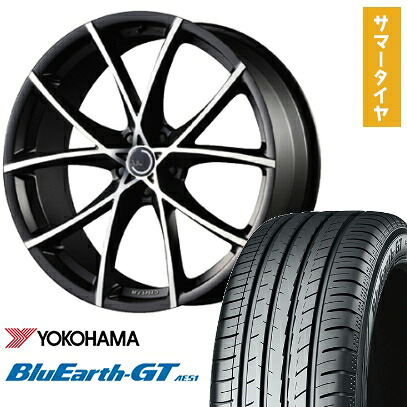 【取付対象】215/45R18 夏タイヤ ホイール4本セット YOKOHAMA ブルーアース GT AE51 (5/114車用) MZ SPEED ジュリア フルスロットル 18インチ【送料無料】