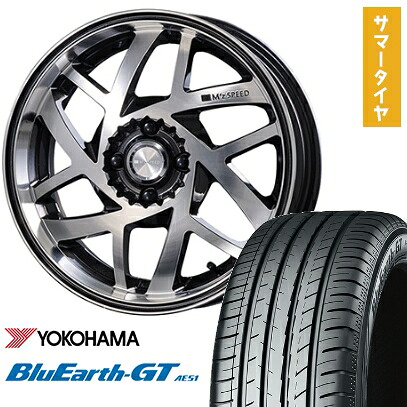 【取付対象】205/50R17 夏タイヤ ホイール4本セット YOKOHAMA ブルーアース GT AE51 (4/100車用) MZ SPEED Jカラット 17インチ【送料無料】
