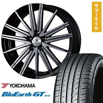 【取付対象】225/50R18 夏タイヤ ホイール4本セット YOKOHAMA ブルーアース GT AE51 (5/114車用) KSPEC SILK BLAZE ヴォルツァ 18インチ【送料無料】