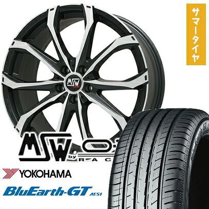 【取付対象】235/40R19 夏タイヤ ホイール4本セット YOKOHAMA ブルーアース GT AE51 (5/114車用) MSW by OZ Racing MSW 48(マットブラックポリッシュ) 19インチ【送料無料】
