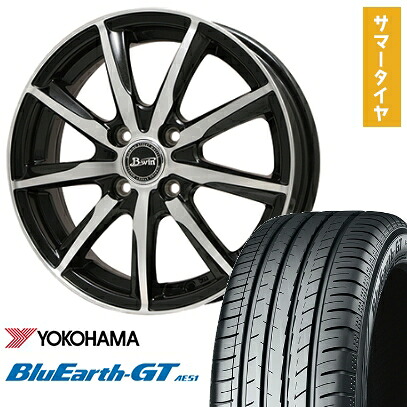 【取付対象】185/65R14 夏タイヤ ホイール4本セット YOKOHAMA ブルーアース GT AE51 (4/100車用) BIGWAY B-WIN ヴェノーザ9 14インチ【送料無料】
