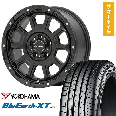 【取付対象】225/65R17 夏タイヤ ホイール4本セット YOKOHAMA ブルーアース XT AE61 (5/114車用) JAOS アダマスBL5 17インチ【送料無料】