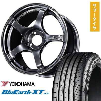 【取付対象】195/65R16 夏タイヤ ホイール4本セット ライズ/ロッキー（ガソリン） YOKOHAMA ブルーアース XT AE61 YOKOHAMA アドバンレーシング TC4 16インチ【送料無料】