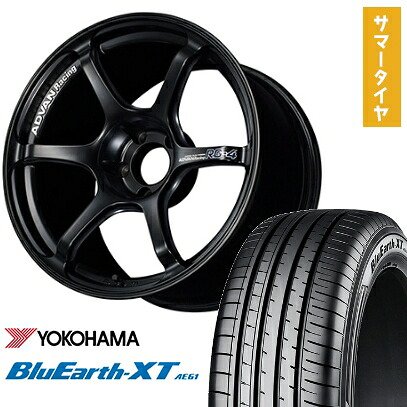 【取付対象】225/50R18 夏タイヤ ホイール4本セット YOKOHAMA ブルーアース XT AE61 (5/114車用) YOKOHAMA アドバンレーシング RG4 18インチ【送料無料】|アークタイヤ 店