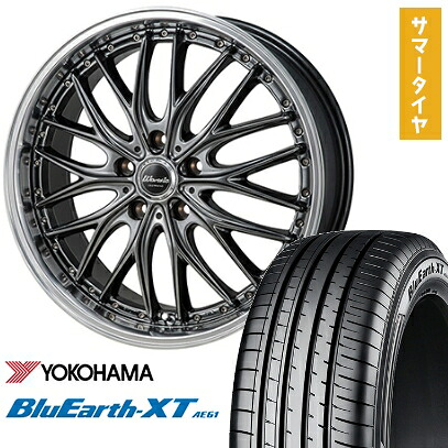 【取付対象】225/50R18 夏タイヤ ホイール4本セット YOKOHAMA ブルーアース XT AE61 (5/114車用) MONZA ワーウィック ディープランド 18インチ【送料無料】