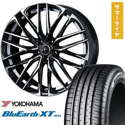 【取付対象】215/60R16 夏タイヤ ホイール4本セット YOKOHAMA ブルーアース XT AE61 (5/114車用) WEDS レオニス SK 16インチ【送料無料】