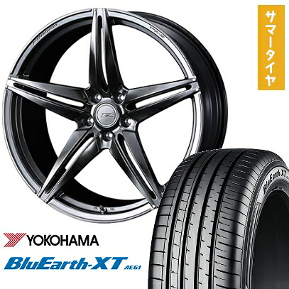 【取付対象】225/50R18 夏タイヤ ホイール4本セット YOKOHAMA ブルーアース XT AE61 (5/114車用) WEDS F-ZERO FZ-3 18インチ【送料無料】