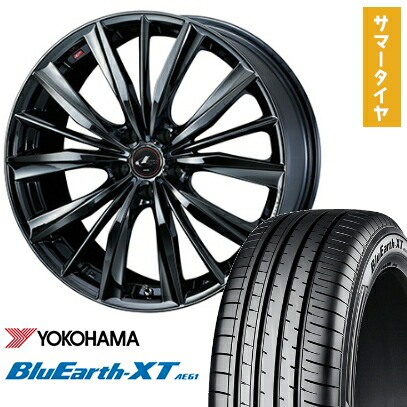 【取付対象】215/50R18 夏タイヤ ホイール4本セット ヤリスクロス YOKOHAMA ブルーアース XT AE61 WEDS レオニス VX 18インチ【送料無料】|アークタイヤ 店