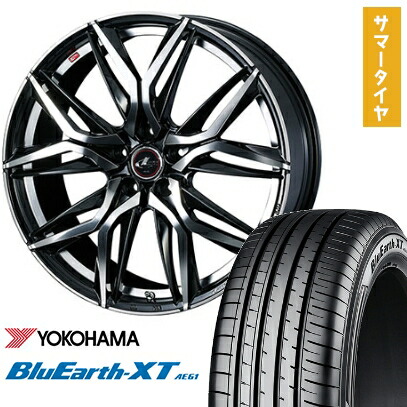 【取付対象】205/55R17 夏タイヤ ホイール4本セット YOKOHAMA ブルーアース XT AE61 (5/114車用) WEDS レオニス LM 17インチ【送料無料】