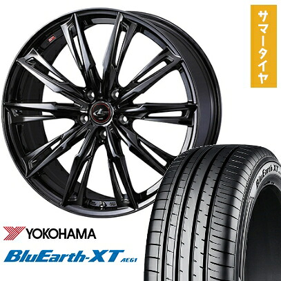 【取付対象】215/50R18 夏タイヤ ホイール4本セット YOKOHAMA ブルーアース XT AE61 (5/114車用) WEDS レオニス GX 18インチ【送料無料】