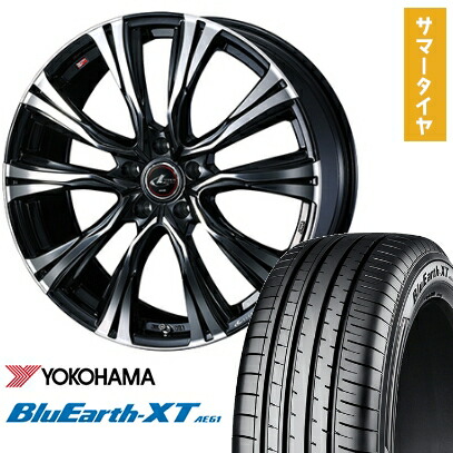 【取付対象】215/60R16 夏タイヤ ホイール4本セット YOKOHAMA ブルーアース XT AE61 (5/114車用) WEDS レオニス VR 16インチ【送料無料】