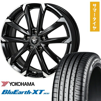 【取付対象】215/60R17 夏タイヤ ホイール4本セット YOKOHAMA ブルーアース XT AE61 (5/114車用) MONZA JPスタイル MJ-V 17インチ【送料無料】｜アークタイヤ 店