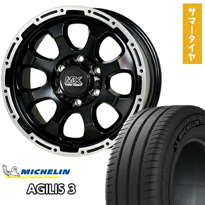【取付対象】215/65R16 夏タイヤ ホイール4本セット ハイエース200系 MICHELIN アジリス3 109/107T HOT STUFF マッドクロス グレイス 16インチ【送料無料】 93,720円