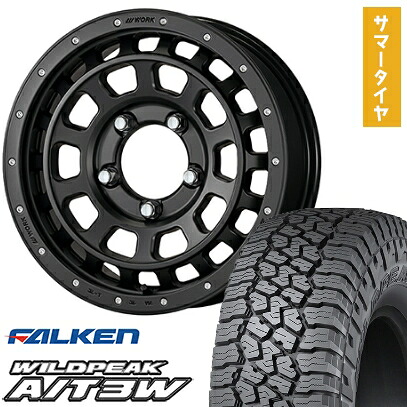 【取付対象】175/80R16 夏タイヤ ホイール4本セット ジムニー FALKEN ワイルドピーク A/T3W ワーク クラッグ ティーグラビック SHADOW EDITION 16インチ【送料無料】