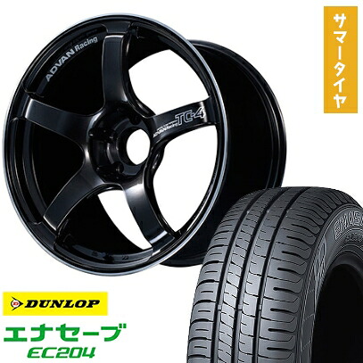 【取付対象】215/45R17 夏タイヤ ホイール4本セット DUNLOP エナセーブ EC204 (5/100車用) YOKOHAMA アドバンレーシング TC4 17インチ【送料無料】｜アークタイヤ 店