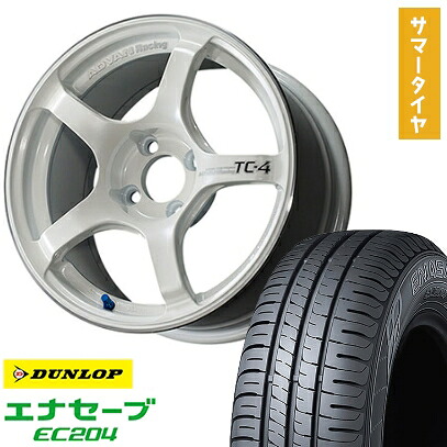 【取付対象】215/60R16 夏タイヤ ホイール4本セット DUNLOP エナセーブ EC204 (5/114車用) YOKOHAMA アドバンレーシング TC4 16インチ【送料無料】