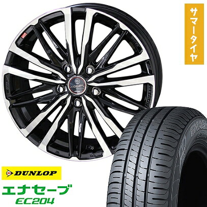 【取付対象】215/45R17 夏タイヤ ホイール4本セット DUNLOP エナセーブ EC204 (5/100車用) KYOHO スマック クレスト 17インチ【送料無料】